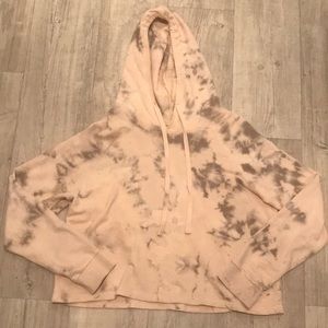 Tie Dye Drawstring Hoodie Top
